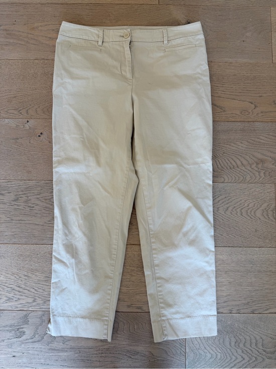 Talbots Pants - Talbots Women’s Khaki Cropped Ankle Pants Size 10 Beige Stretch
